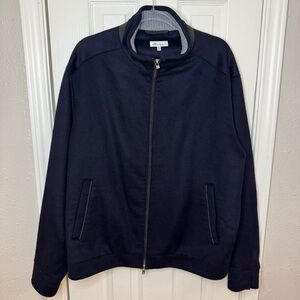 Peter Millar Wool Cashmere Crown Fleece Westport Jacket Navy Blue Men's size XL